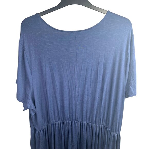 Lane Bryant Short Sleeve Babydoll Fit & Flare Mood Indigo Plus Size 30/32 - Picture 9 of 14